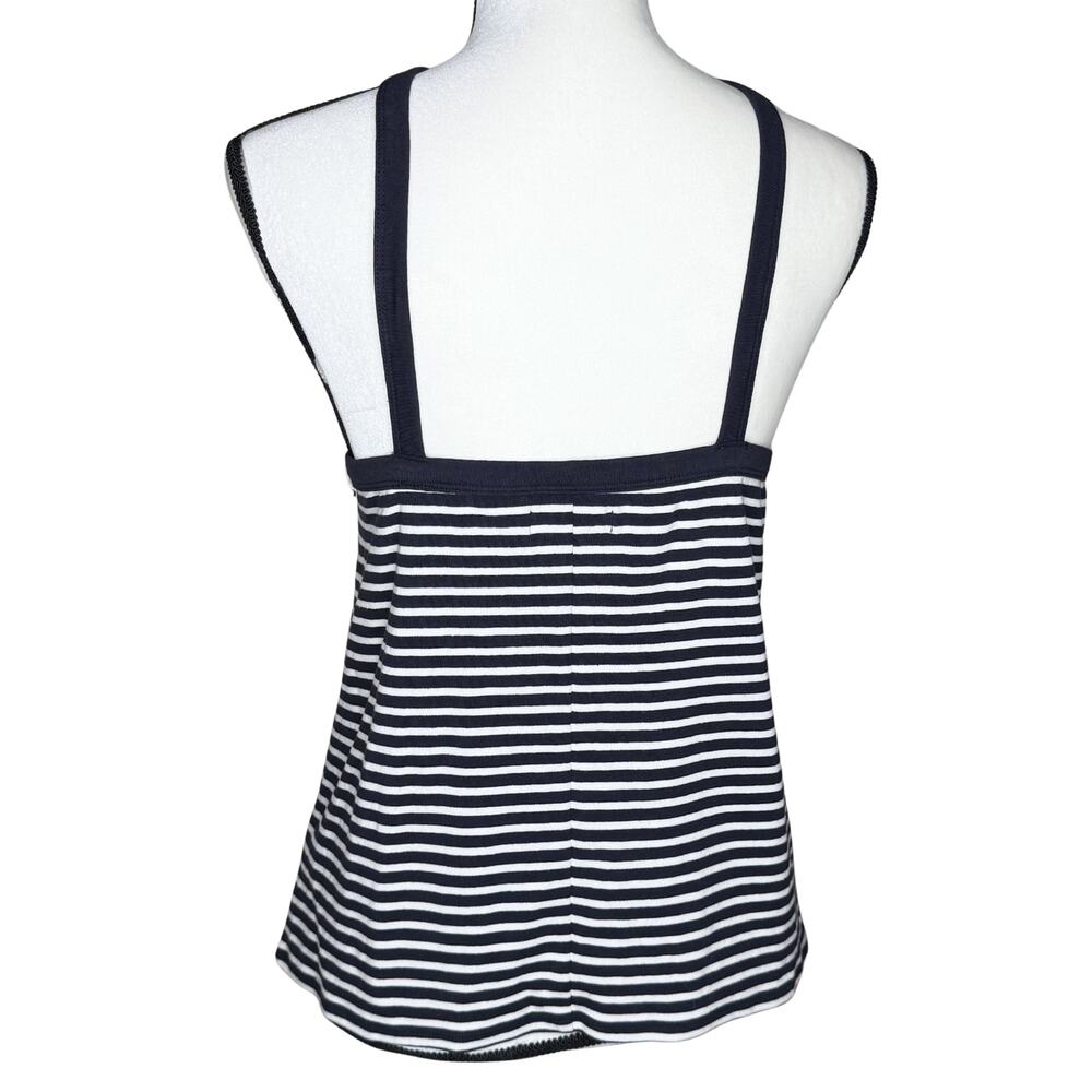 Free Assembly Striped Halter Tank Top Size XL Navy Blue Parisian Chic Coastal - Picture 8 of 8